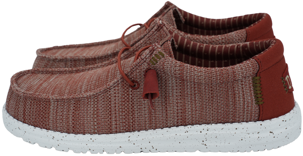 HEY DUDE - BORDEAUXROOD "WALLY STRETCH SOX" MOCASINS