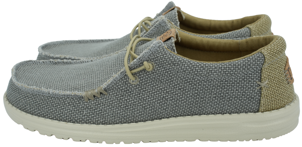 HEY DUDE - BLAUE UND KHAKI „WALLY BRAIDED“ MOKASSINS