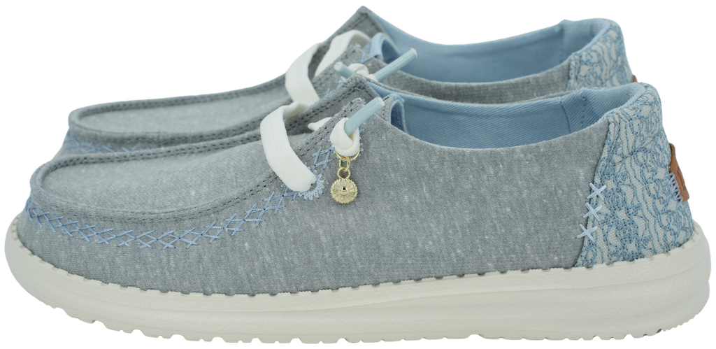 HEY DUDE - MOCASSINS "WENDY BREAK SURF" BLEUS/GRIS