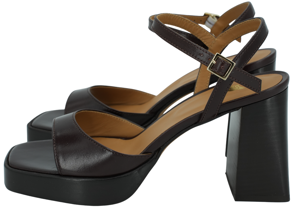 BOBBIES - SANDALES À TALONS "LENKA" MARRONS (37)