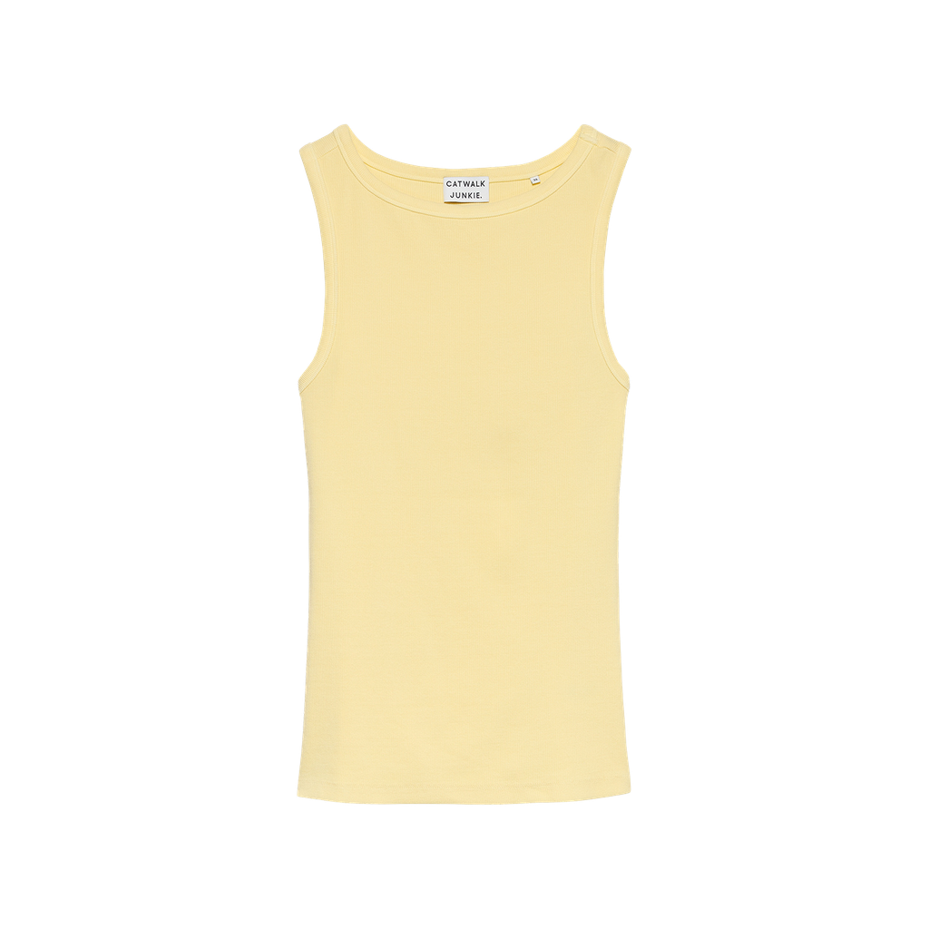 CATWALK JUNKIE - GELBES RUNDHALS-TOP