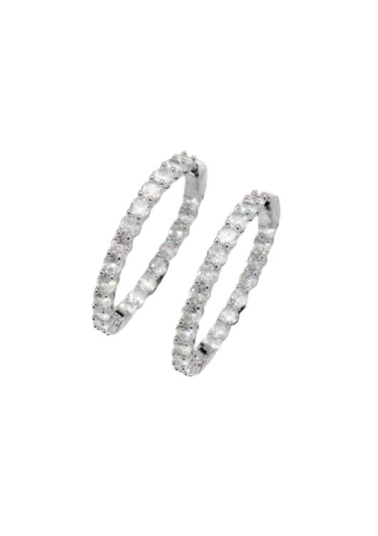 BONNIE STUDIOS - BOUCLES D’OREILLES "FROST HOOPS" ARGENTÉES