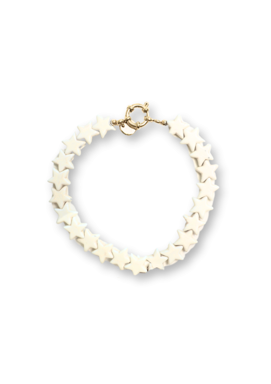 BONNIE STUDIOS - BRACELET "STAR" BLANC