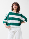 CATWALK JUNKIE - WHITE AND GREEN LONG-SLEEVED T-SHIRT