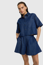 REFINED DEPARTMENT - VESTE "DONJA" DENIM BLEU FONCÉ