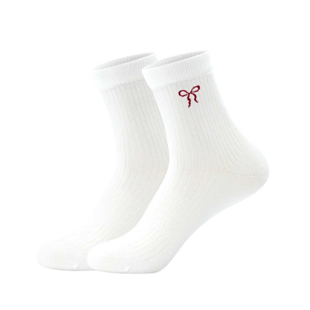 JCLAY - CHAUSSETTES MI-HAUTE "CHERRY BOW"