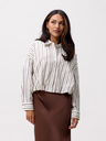 CATWALK JUNKIE - CHEMISE LIGNÉE BEIGE ET MARRON