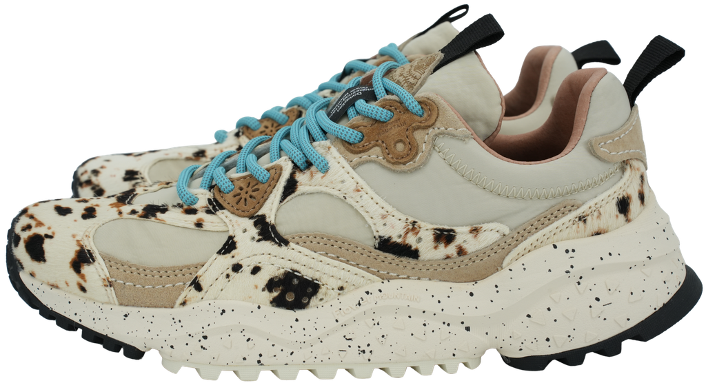 FLOWER MOUNTAIN - BEIGE AND BROWN "WAVE" SNEAKERS