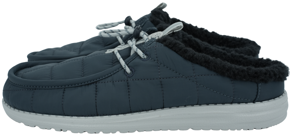HEY DUDE - MARINEBLAUWE "WALLY" GEVOERDE SLIPPERS