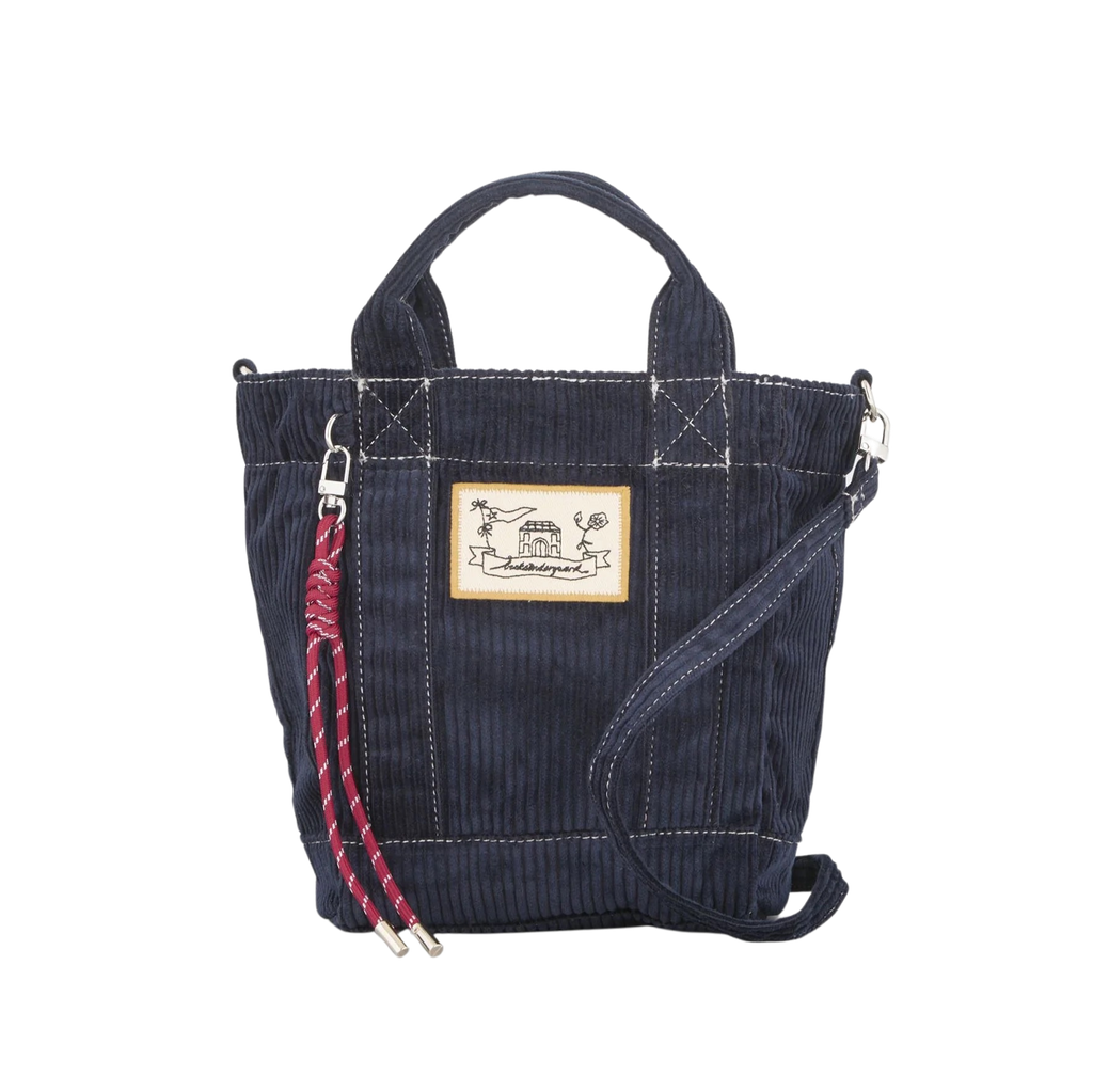BECKSÖNDERGAARD - "CORDUROY GENE" NAVY BLUE BAG
