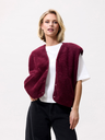 CATWALK JUNKIE - GILET TEDDY BORDEAUX