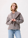 CATWALK JUNKIE - BEIGE AND BROWN TRIANGLE SCARF