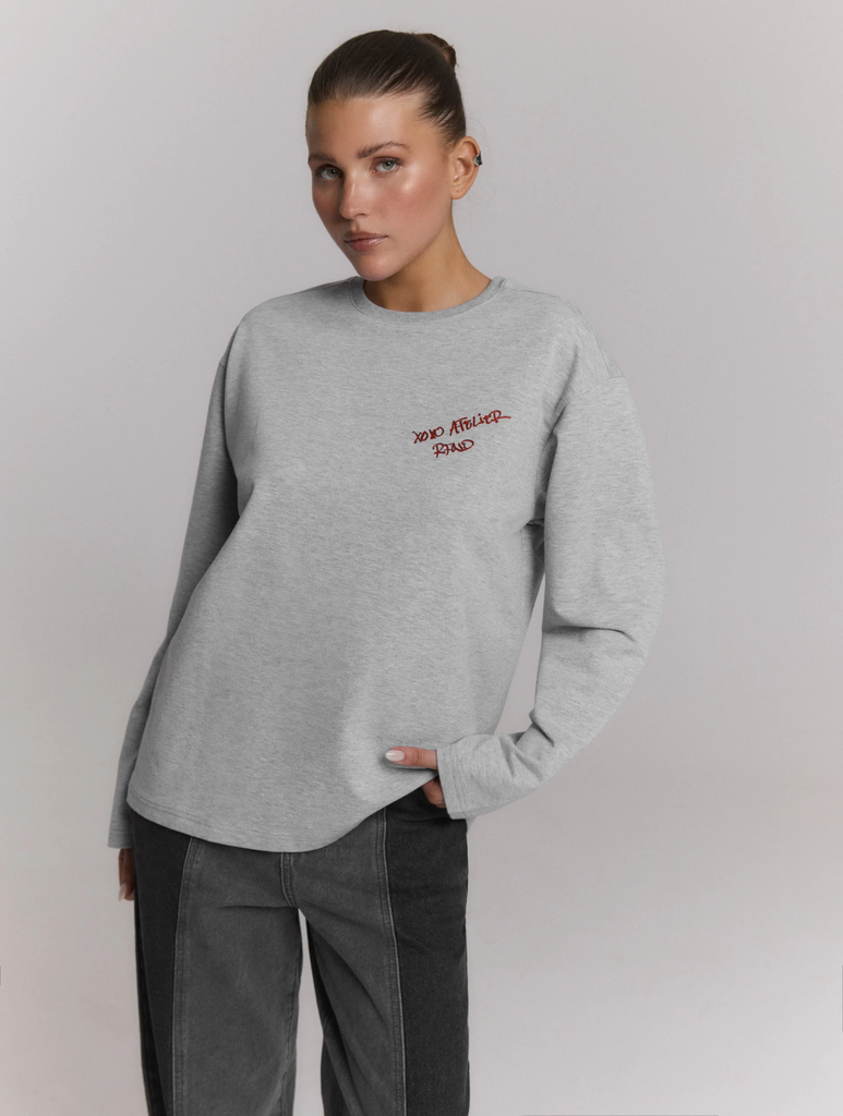 REFINED DEPARTMENT - T-SHIRT "WINNIE" MANCHES LONGUES GRIS