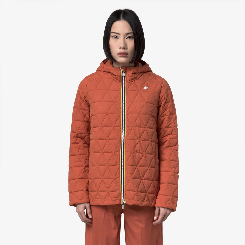 K-WAY - VESTE "MADLAINE DIAMOND QUILTED WARM" ORANGE