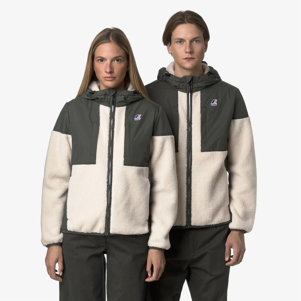 K-WAY - KHAKI-JACKE „SAMSON 4.0 ORSETTO“. (XS)