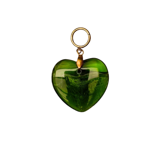 BONNIE STUDIOS - PENDENTIF "HEART GLASS" (Vert)