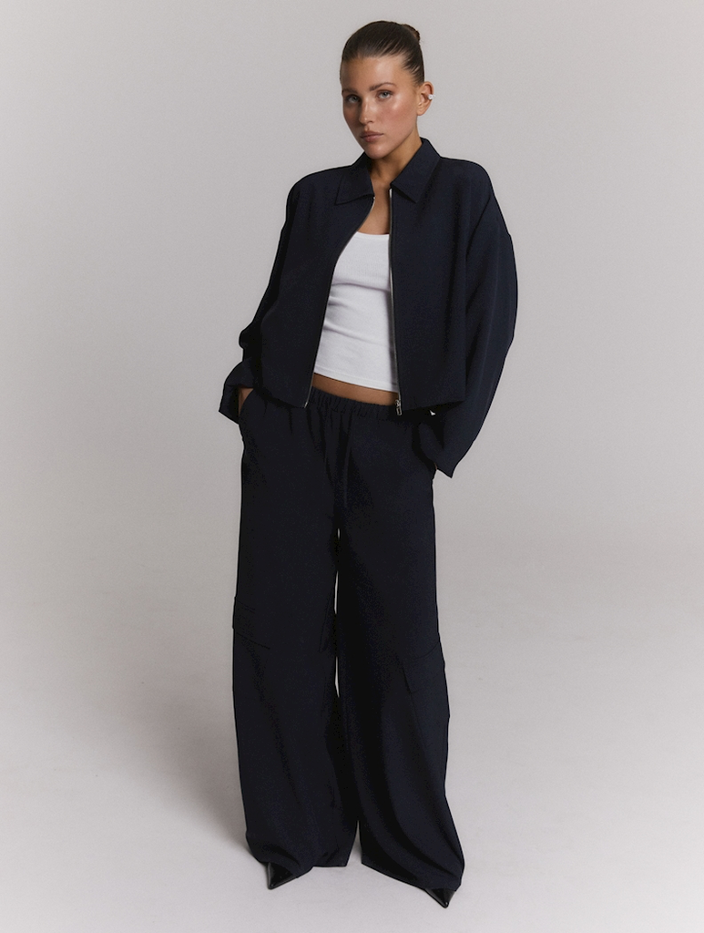 REFINED DEPARTMENT - PANTALON "MILA" BLEU MARINE