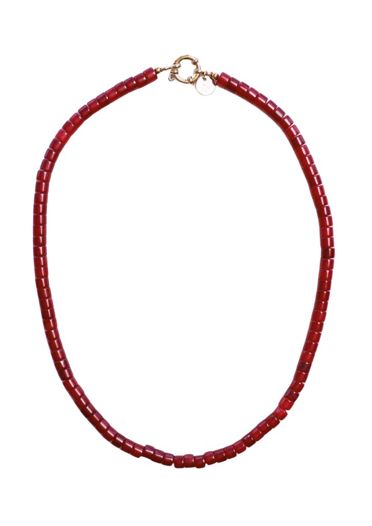 BONNIE STUDIOS - "MOOS" BURGUNDY HALSKETTE