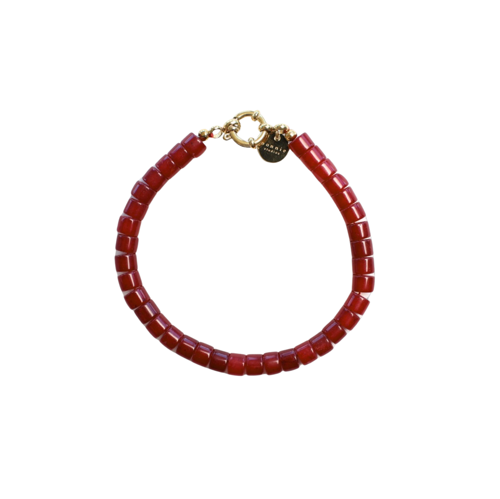BONNIE STUDIOS - BURGUNDY "MOOS"-ARMBAND