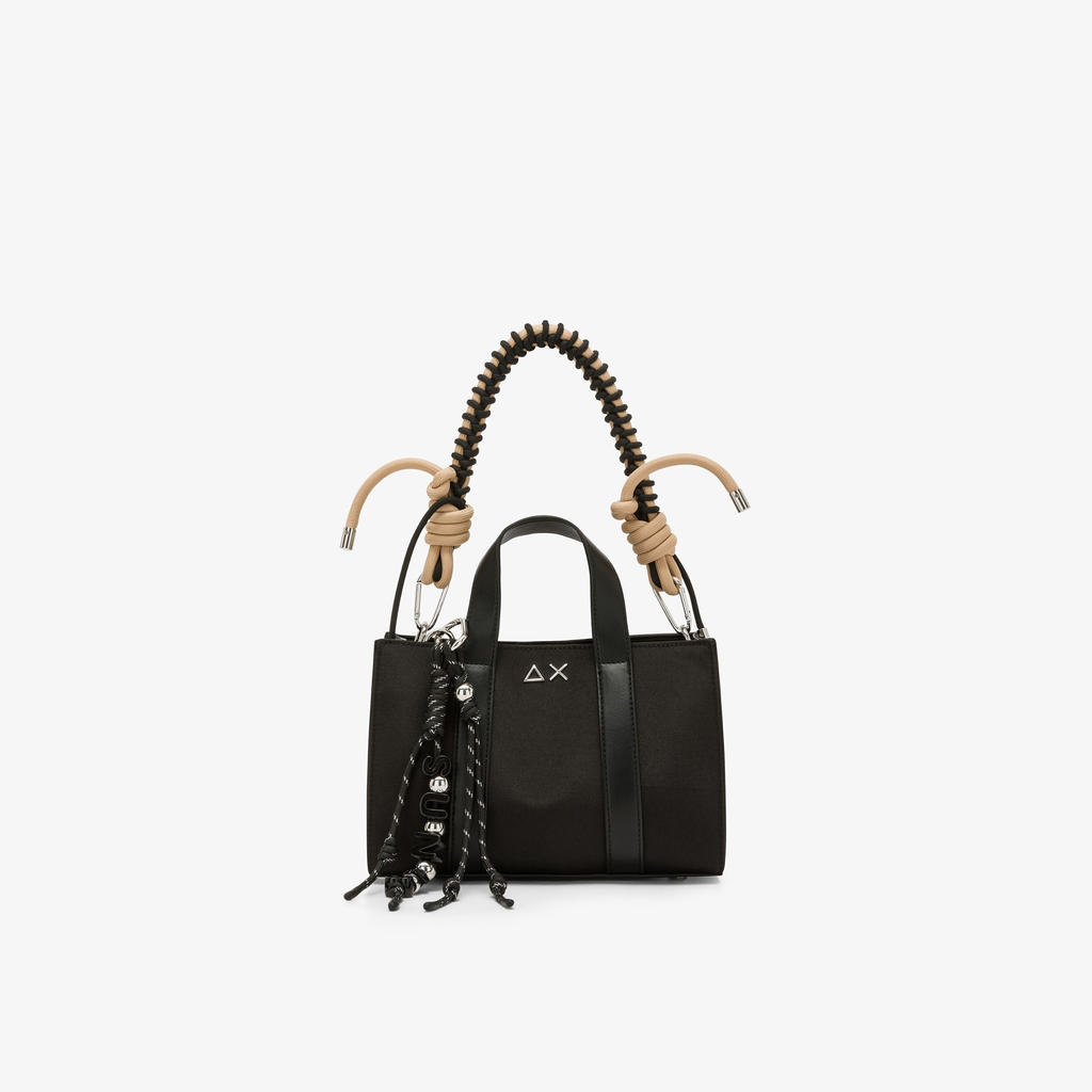 SUN68 - MINI BAG IN BLACK COTTON CANVAS