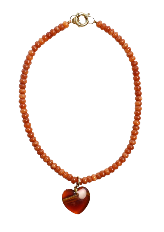 BONNIE STUDIOS - COLLIER "CAMEL HEART" ORANGE