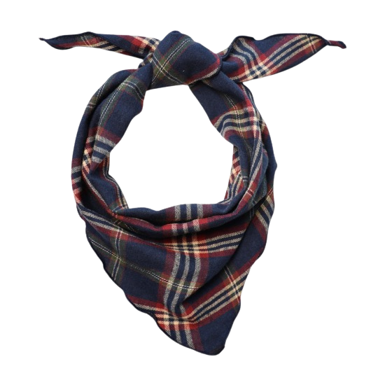 BONNIE STUDIOS - "PLAID"-SCHAL (Bleu)