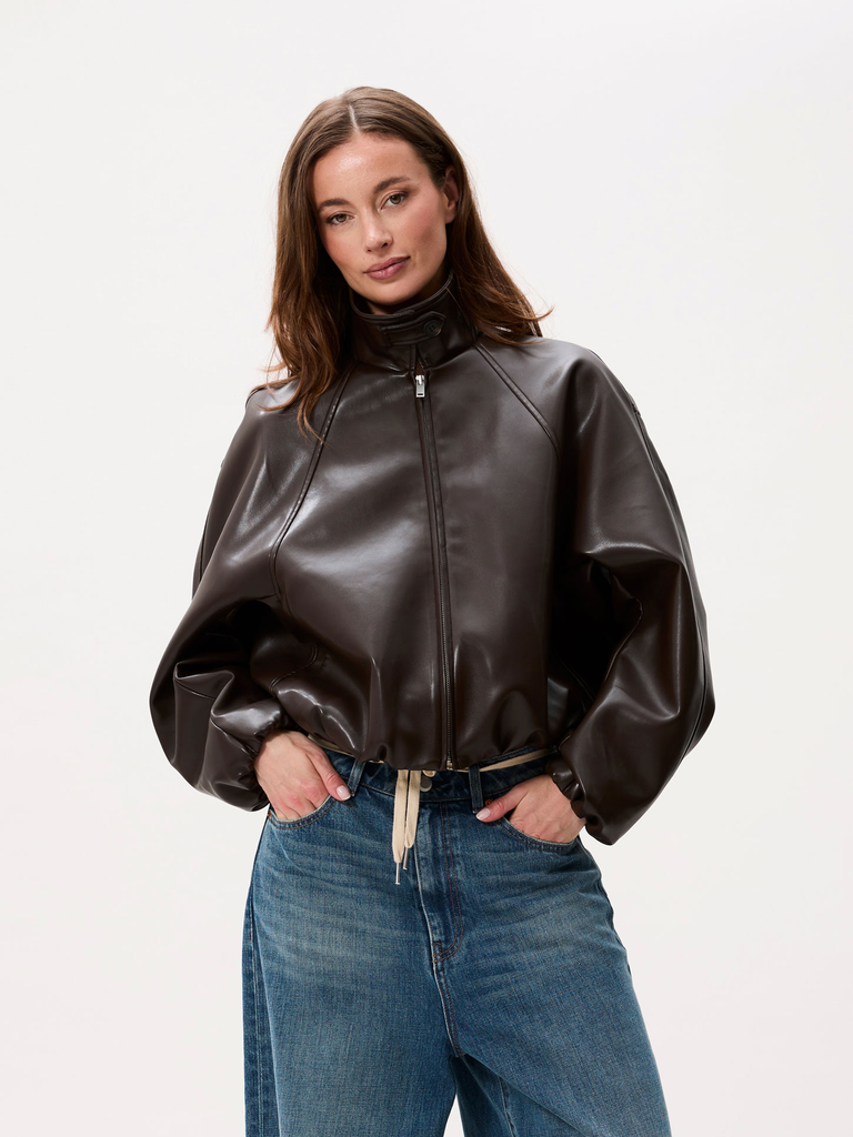 CATWALK JUNKIE - VESTE EN CUIR VÉGAN MARRON