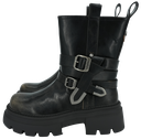 BUFFALO - BLACK "MAVE BIKER BELT" BOOTS