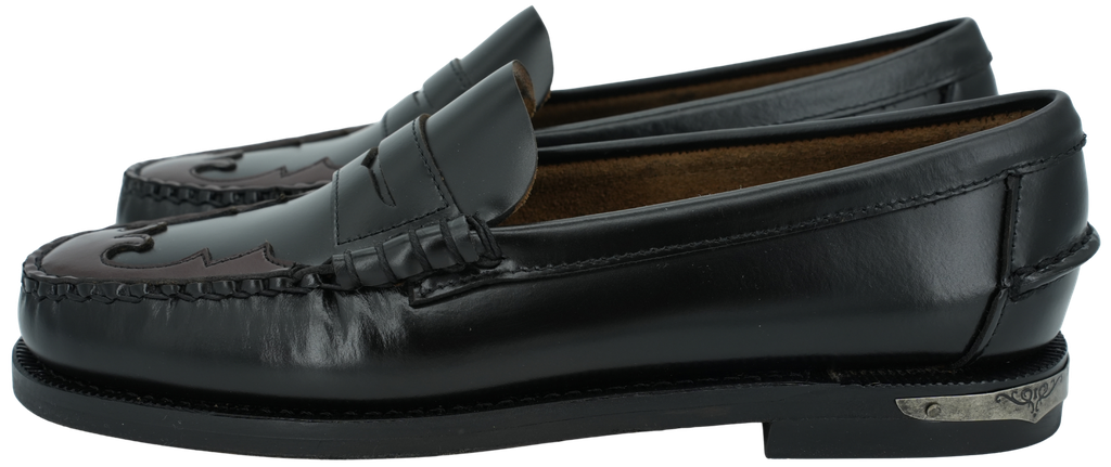 SEBAGO - MOCASSINS "DAN SCARABEO" NOIRS ET BORDEAUX