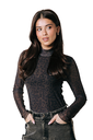 COLOURFUL REBEL - "NEYO" LEOPARD MESH LONG-SLEEVE T-SHIRT