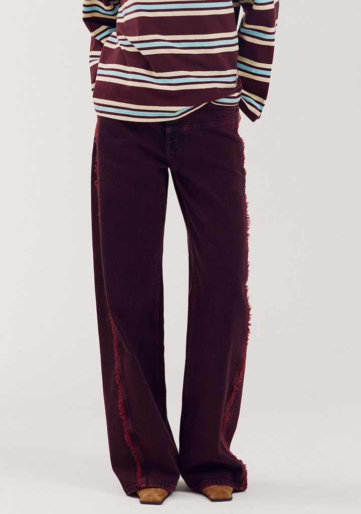 HARPER AND YVE - "CHARISSA" JEANS – BURGUNDY