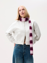 CATWALK JUNKIE - BURGUNDY AND PINK STRIPED SCARF
