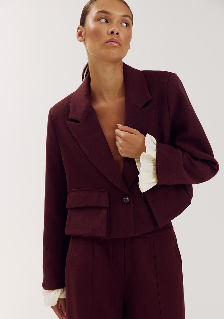 HARPER AND YVE - KORTE BLAZER "IVY" BORDEAUX