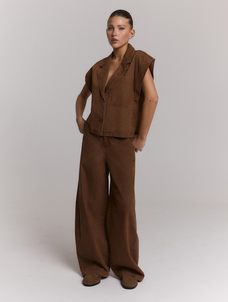 REFINED DEPARTMENT - "HAILEY" COGNAC JEANS