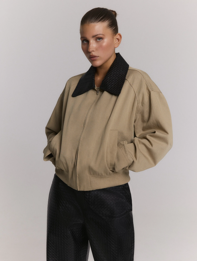 REFINED DEPARTMENT - VESTE BOMBER "JOTTI" BEIGE