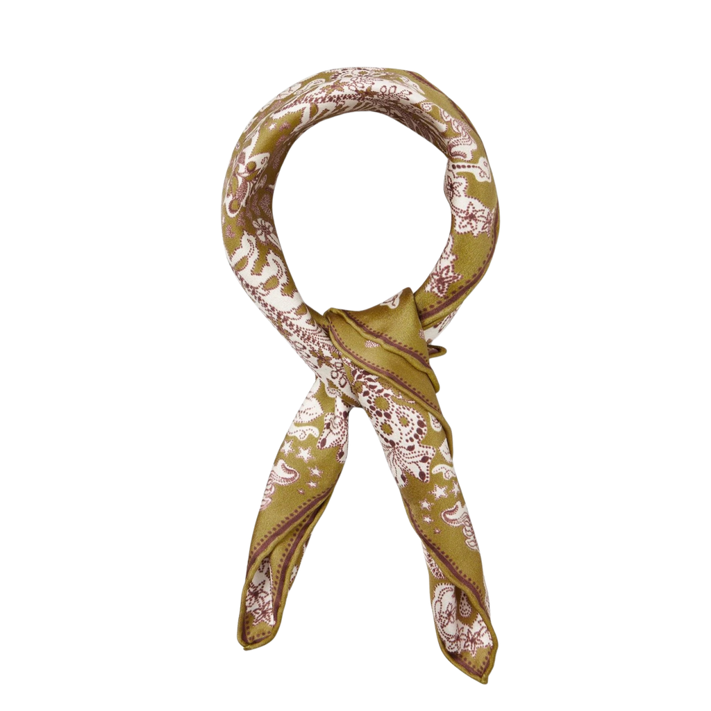 BECKSÖNDERGAARD - FOULARD "NOCTURNE SIA" KAKI