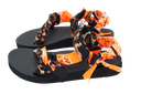 ARIZONA LOVE - ORANGE AND BLACK "TREKKY" SANDALS