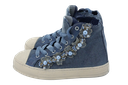 REBECCA WHITE - NAVY BLUE MID SNEAKERS