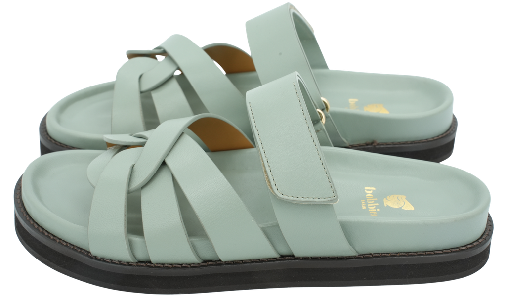 BOBBIES - SANDALEN „ATLAS GRÜN GRAU“.