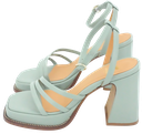 BOBBIES - "BELLA GREEN GREY" HIGH-HEEL SANDALS