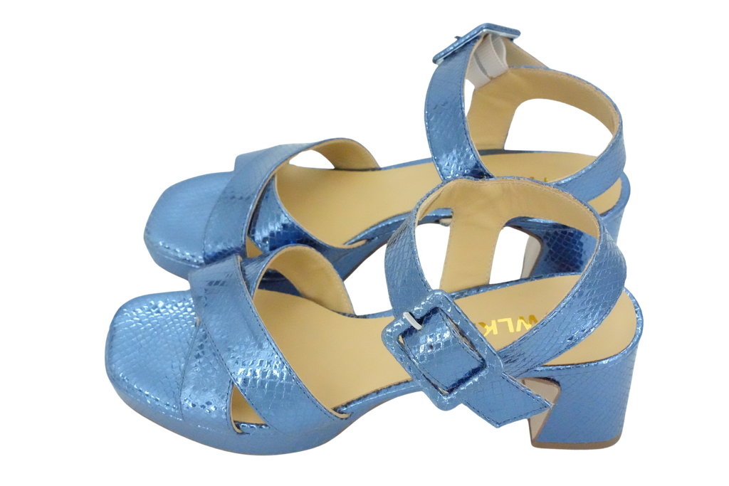 CTWLK - SANDALES À TALONS "TAMOUCH" BLEUES ÉLECTRIQUES