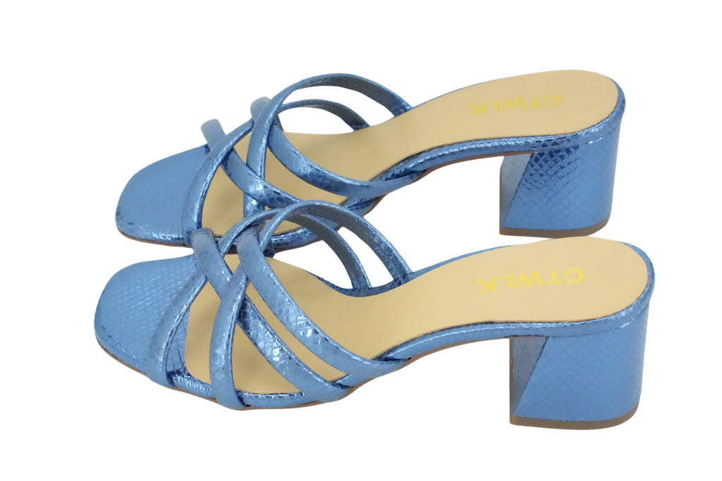 CTWLK - ELECTRIC BLUE "TERO" HEEL MULES