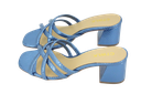 CTWLK - MULES À TALONS "TERO" BLEUES ÉLECTRIQUES