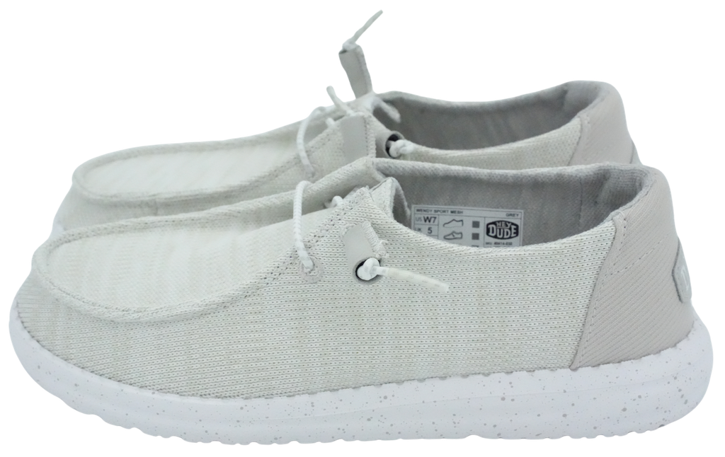 HEY DUDE - GREY "WENDY SPORT" MOCCASINS