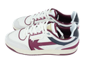 KAOTIKO - WHITE AND BURGUNDY "BOSTON" SNEAKERS