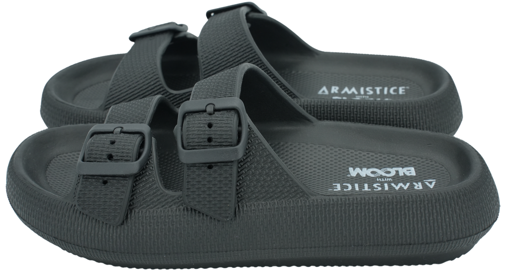 ARMISTICE - BLACK "MOVE SLIDE" SANDALS
