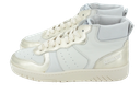 SCHMOOVE - WHITE AND GOLD "WINSTON GELO" MID SNEAKERS
