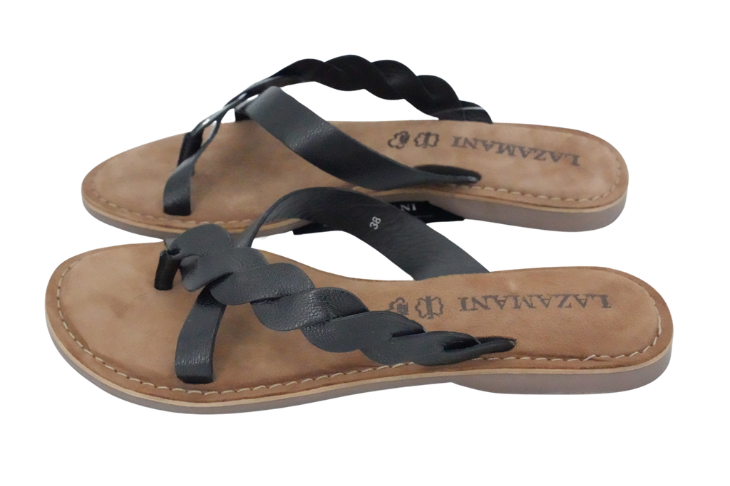 LAZAMANI - SLIPPERS BLACK