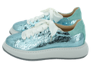 LAURA BELLARIVA - METALLISCH BLAUE SNEAKERS