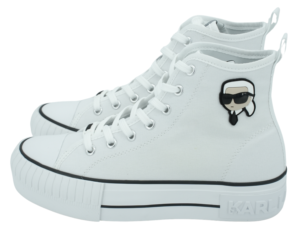 KARL LAGERFELD - WITTE “PATCH HI” MIDDEN SNEAKERS